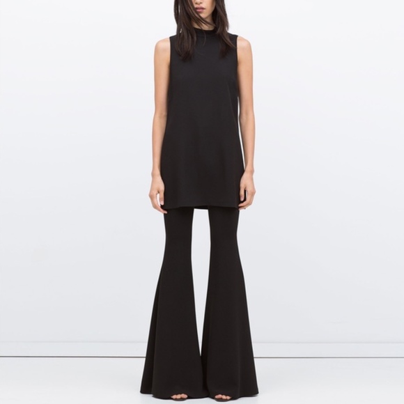 bell bottom black trousers